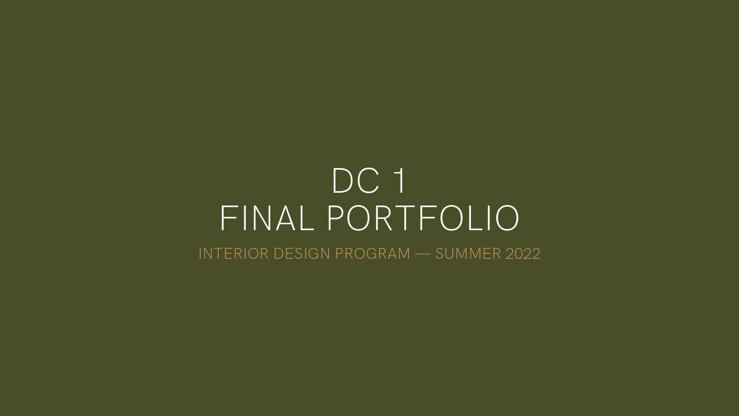 DC 1 Final Portfolio